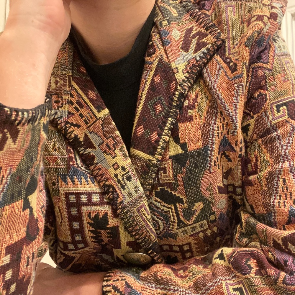 Western Cowgirl Fall Carpet Coat Blazer VINTAGE